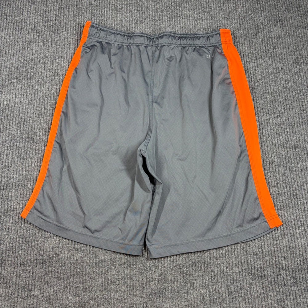 Nike Shorts Men's M Dri-Fit Gray Orange Athletic Basketball 404103-055 - Picture 4 of 10